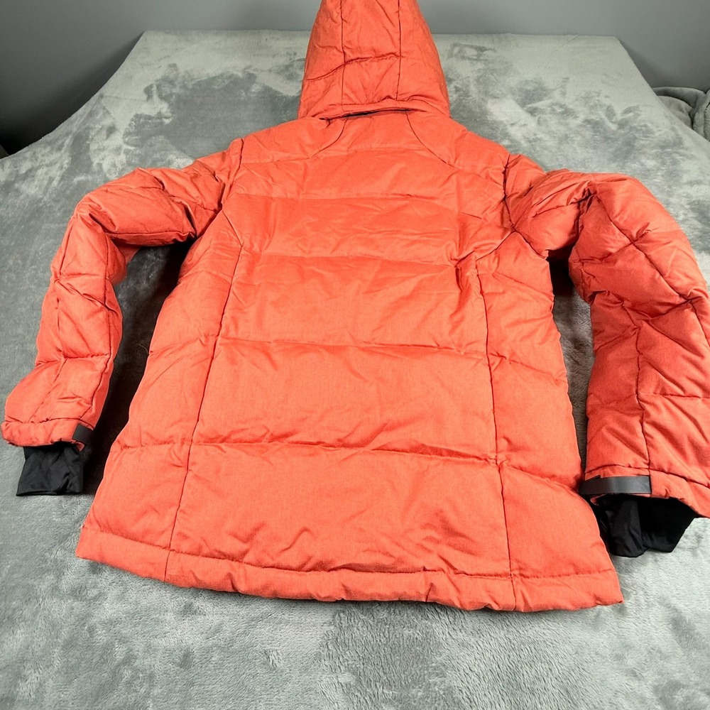 DOWN FKOW Men's XL Orange Ski Coat Quilted Puffer Insulated Removeable Hood - Picture 10 of 14